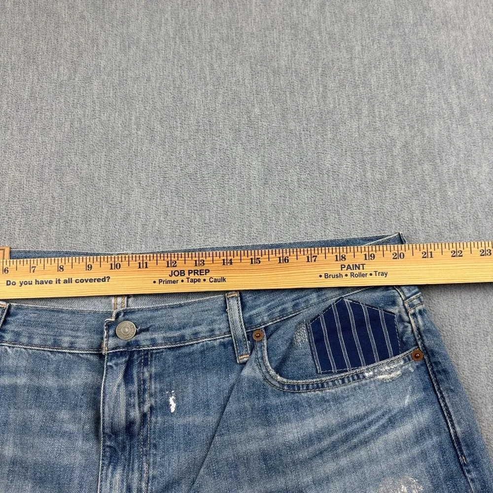 Polo Ralph Lauren Jeans Mens 40X28 Blue The Avery Boyfriend Patched Distressed